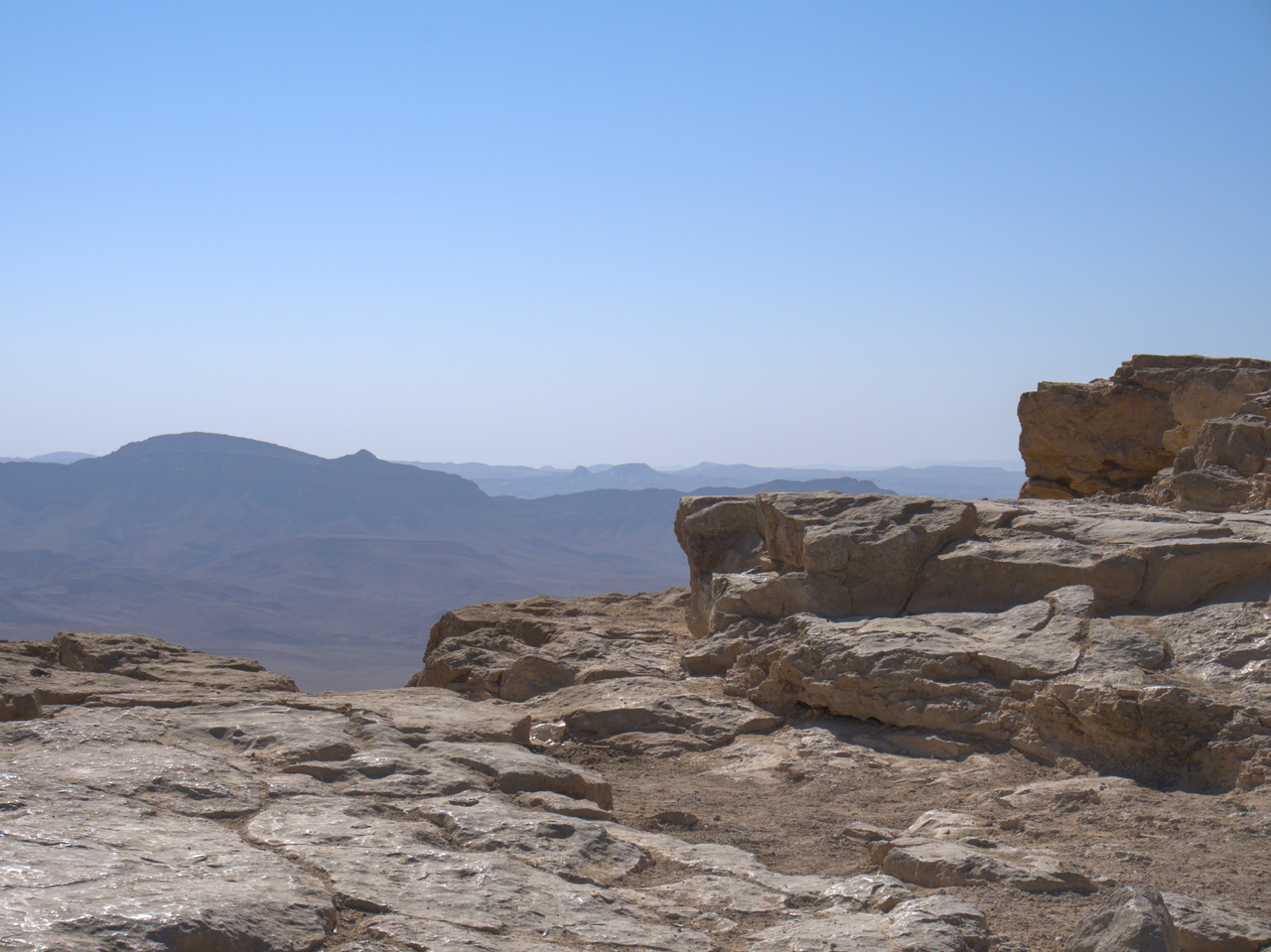 ramon crater as seen from the observatory